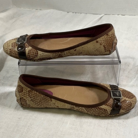 Sperry Snake Skin Leather Flat, Size 8 - Picture 5 of 16